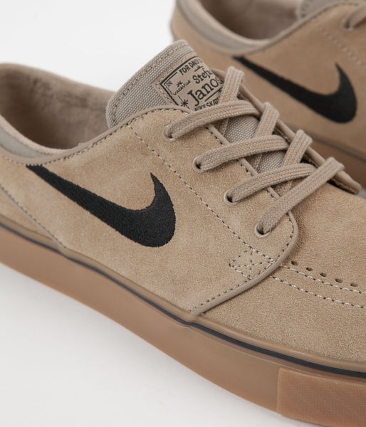 Nike SB Stefan Janoski Shoes - Khaki / Black - Gum Light Brown | Flatspot