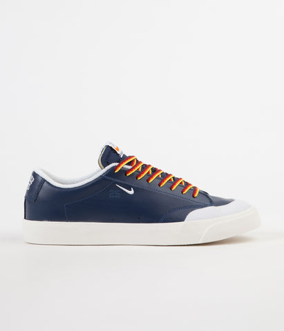 SB Quartersnacks Blazer Low XT Shoes - Navy White Sail | Flatspot