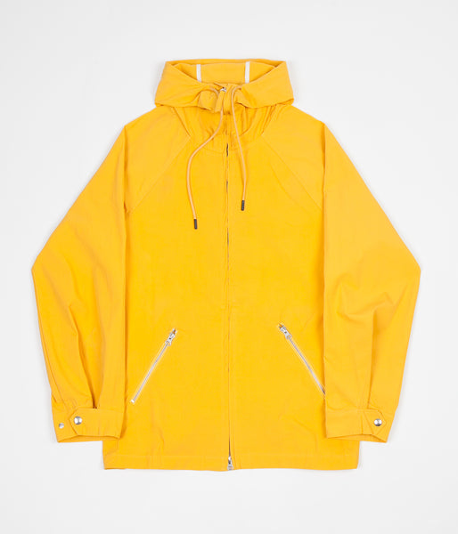 yellow hooded jacket