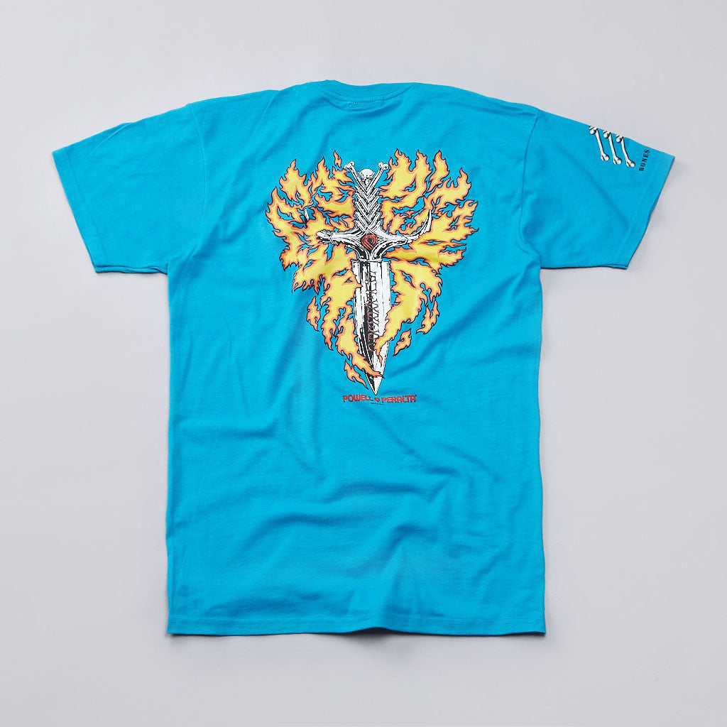 Powell Peralta Bones Brigade Tommy Guerrero T Shirt Turquoise Flatspot