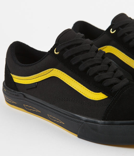 old skool vans black and yellow