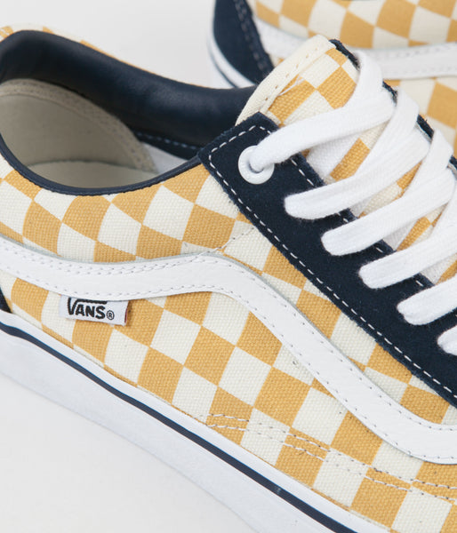 yellow checkerboard old skool vans