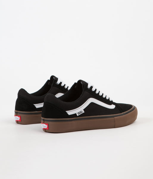 Vans Old Skool Pro Shoes - Black / White / Medium Gum | Flatspot