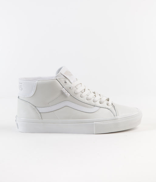 Redaktør Erhvervelse rangle Vans Skate Mid Skool Shoes - (Pearl Leather) White | AspennigeriaShops