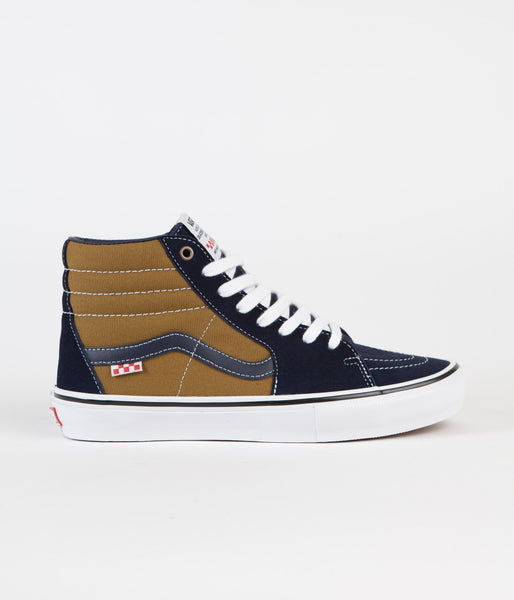 vans shoes blue and brown