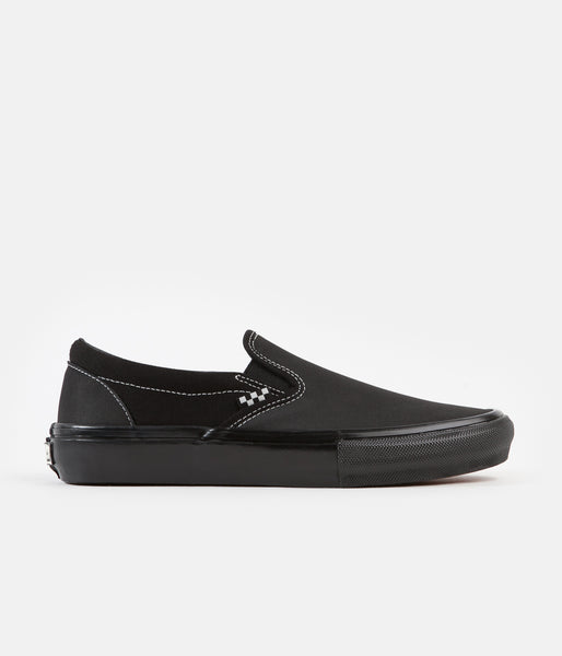 all black leather vans shoes