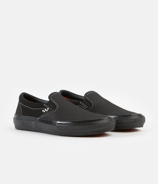 vans slip on pro all black