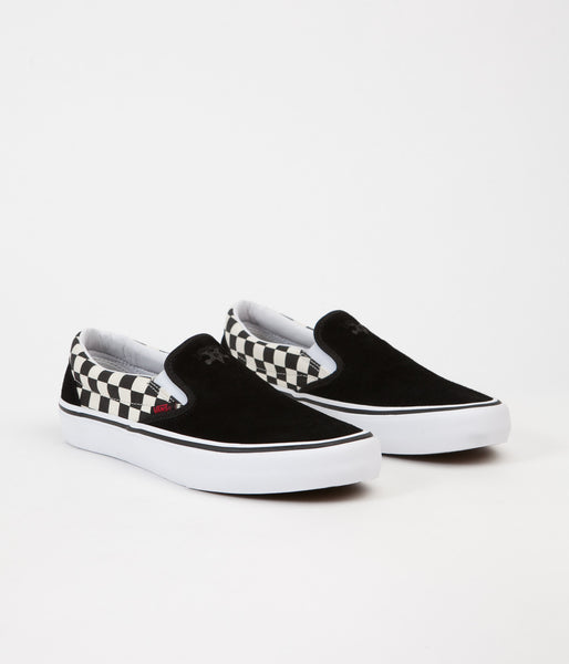 vans x thrasher slip on pro checkerboard