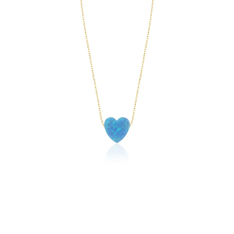 Chakarr - Opal Heart Pendant Necklace - prodottihaccp
