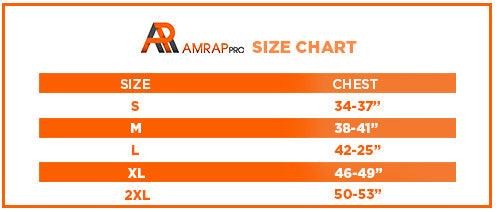 AmrapPro T-Shirt Size Chart