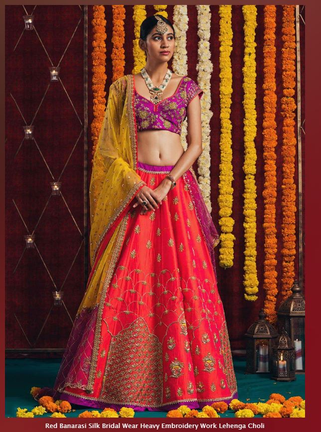 banarasi silk bridal lehenga