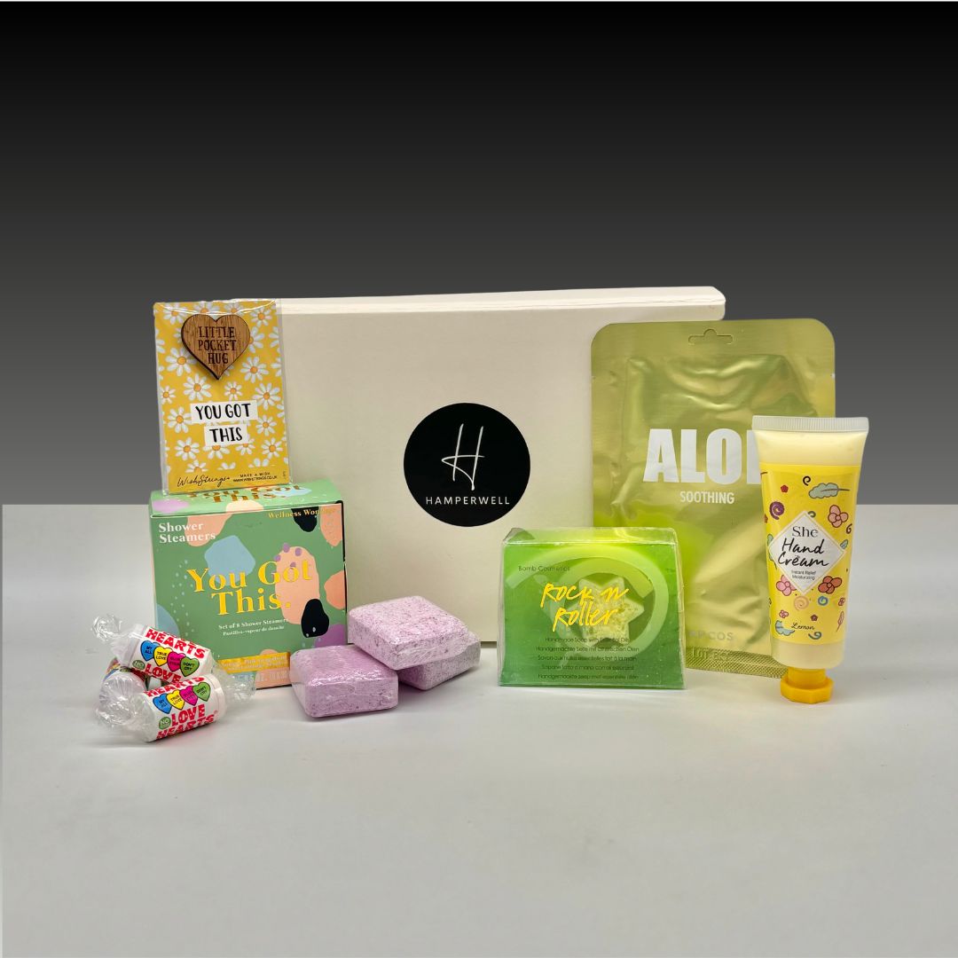 You’ve Got This Treatbox Gift Hamper with Face Mask, Handmade Soap Slice & Treats