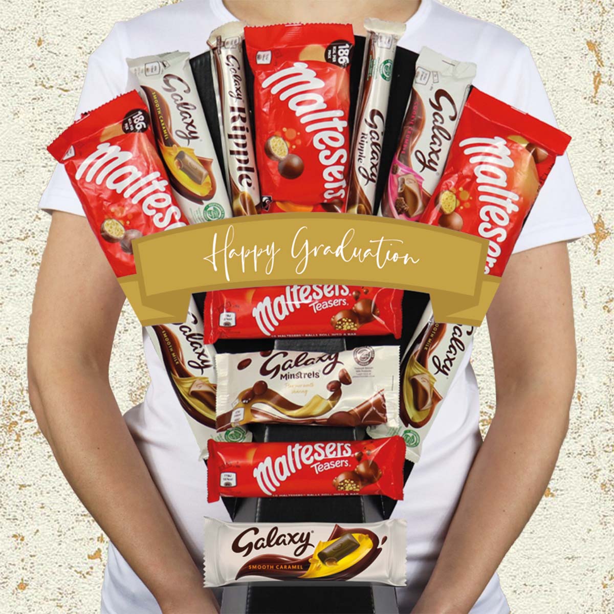 Large Malteser & Galaxy Graduation Chocolate Bouquet - Perfect Way To Say Well Done - Gift Hamper Box by HamperWell