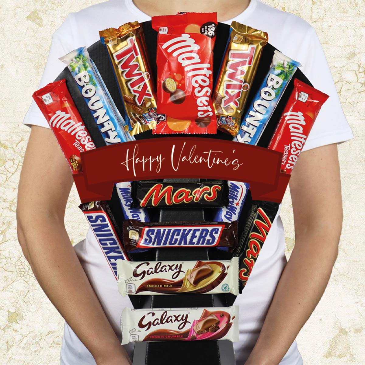 The Valentine’s Mega Variety XL Chocolate Bouquet - Perfect Way To Say I Love You - Gift Hamper Box by HamperWell