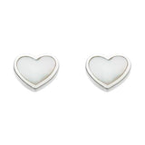 Silver and Mother of Pearl Ear Studs at Amber Bay