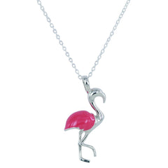 Reeves and Reeves Pink Flamingo Necklace Amber bay
