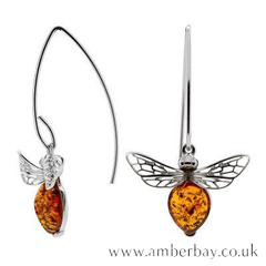 silver-amber-bee-drop-earrings-amber-bay-jewellery