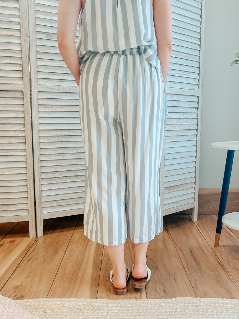 Woven Striped Pants