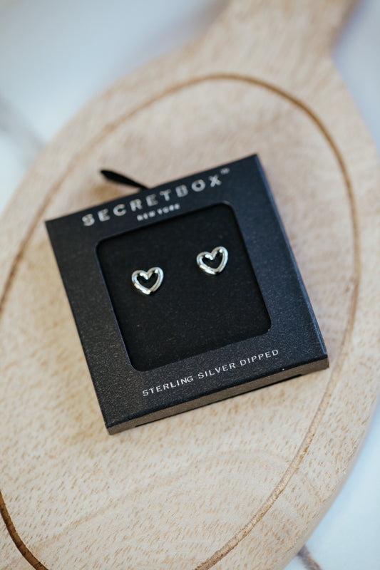 Heart Cut Out Stud Earrings