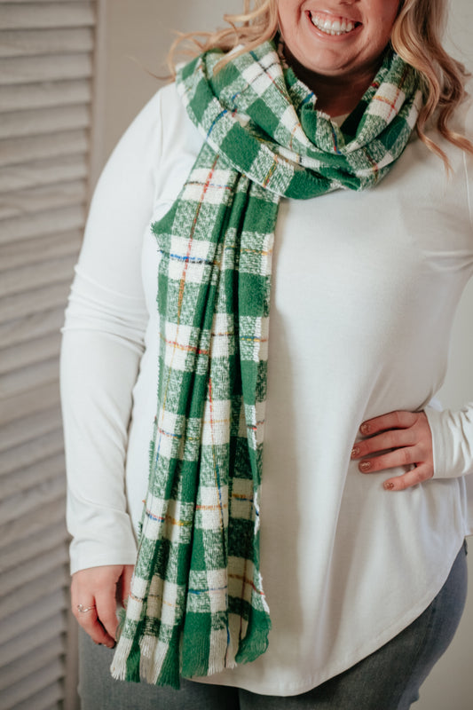 Green Plaid Scarf