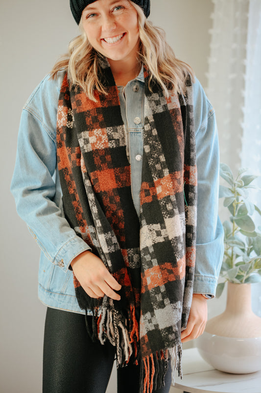 Pixel Check Scarf