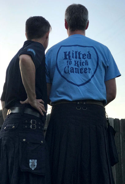 The business end of Kilted to Kick Cancer