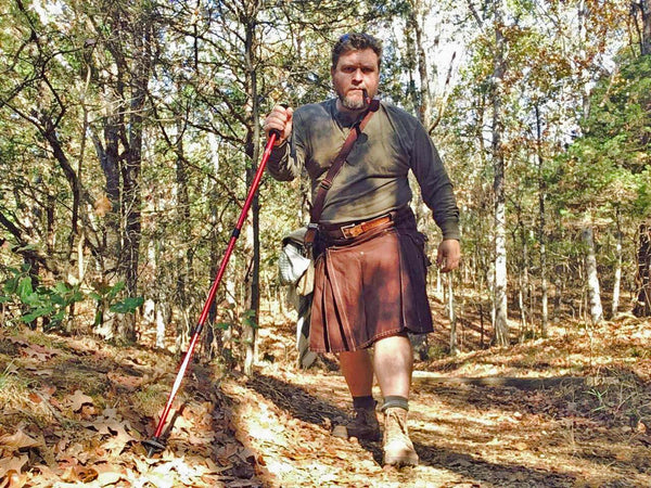 Outdoorsman-hiking-in-sport-utility-kilt_Damn-Near-Kilt-Em