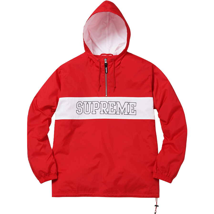 SUPREME シュプリーム 16SS Nylon Ripstop Pullover ナイロンリップストッププルオーバー レッド