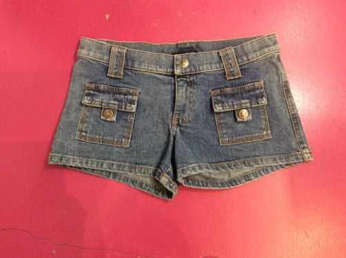 NWT $98 Size XS / 2 Frankie B Denim Sexy Engineer Hot Shorts Jeans Denim Low
