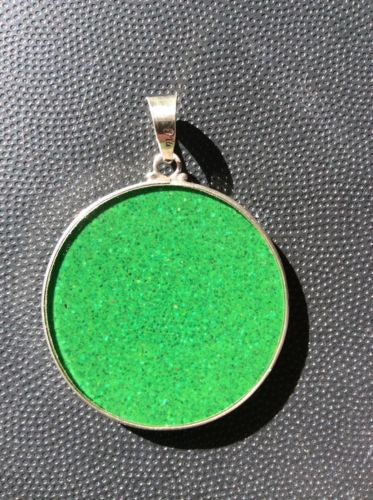 Metatron's Cube 1.5/8" Medallion Pendant Malachite Gemstone Sterling Silver Gift