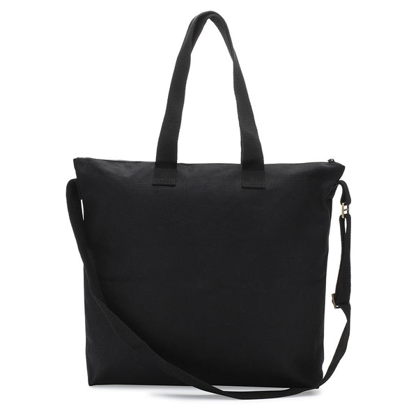 black canvas tote