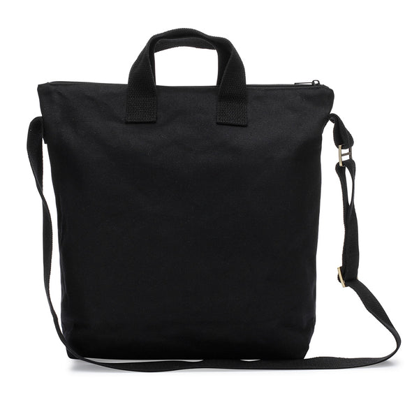 Natural 100% Cotton Medium Blank Black Canvas Adult Zipper Lined Tote Bag | Locally made ...