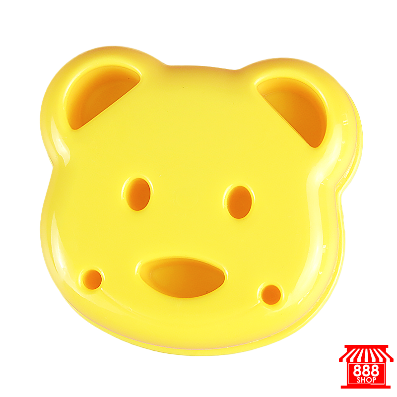 พิมพ์ข้าว สำหรับแต่งจานอาหาร รูปหมี (สีเหลือง) 8881130YW109