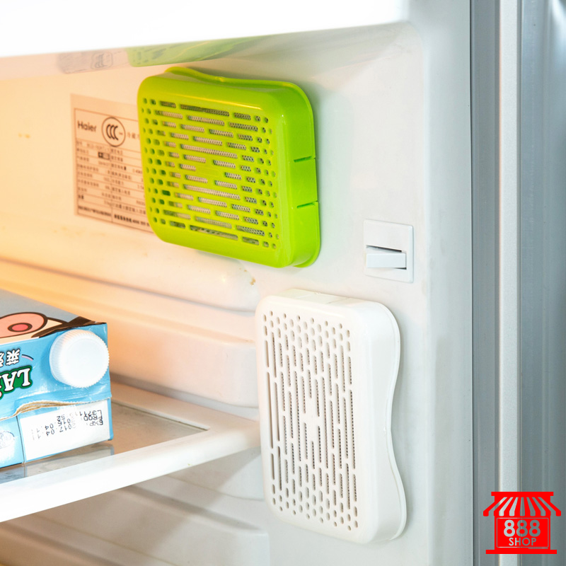 ผงถ่านกำจัดกลิ่นในตู้เย็นแบบตลับ (สีเขียว) 8881062GR150
