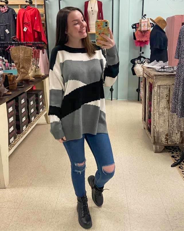 Black and Grey Sweater