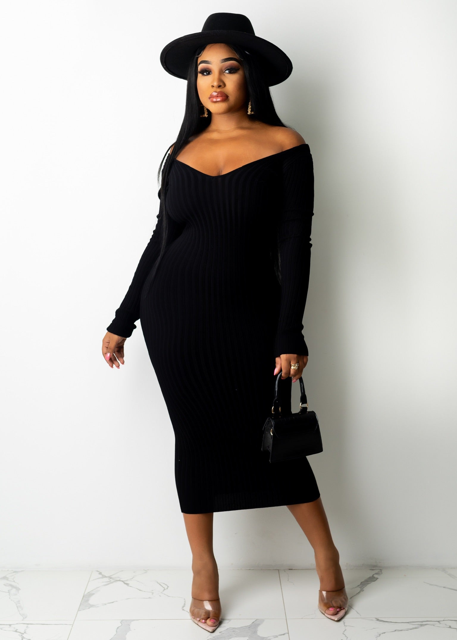 Sweet Like Me Ribbed Midi Dress