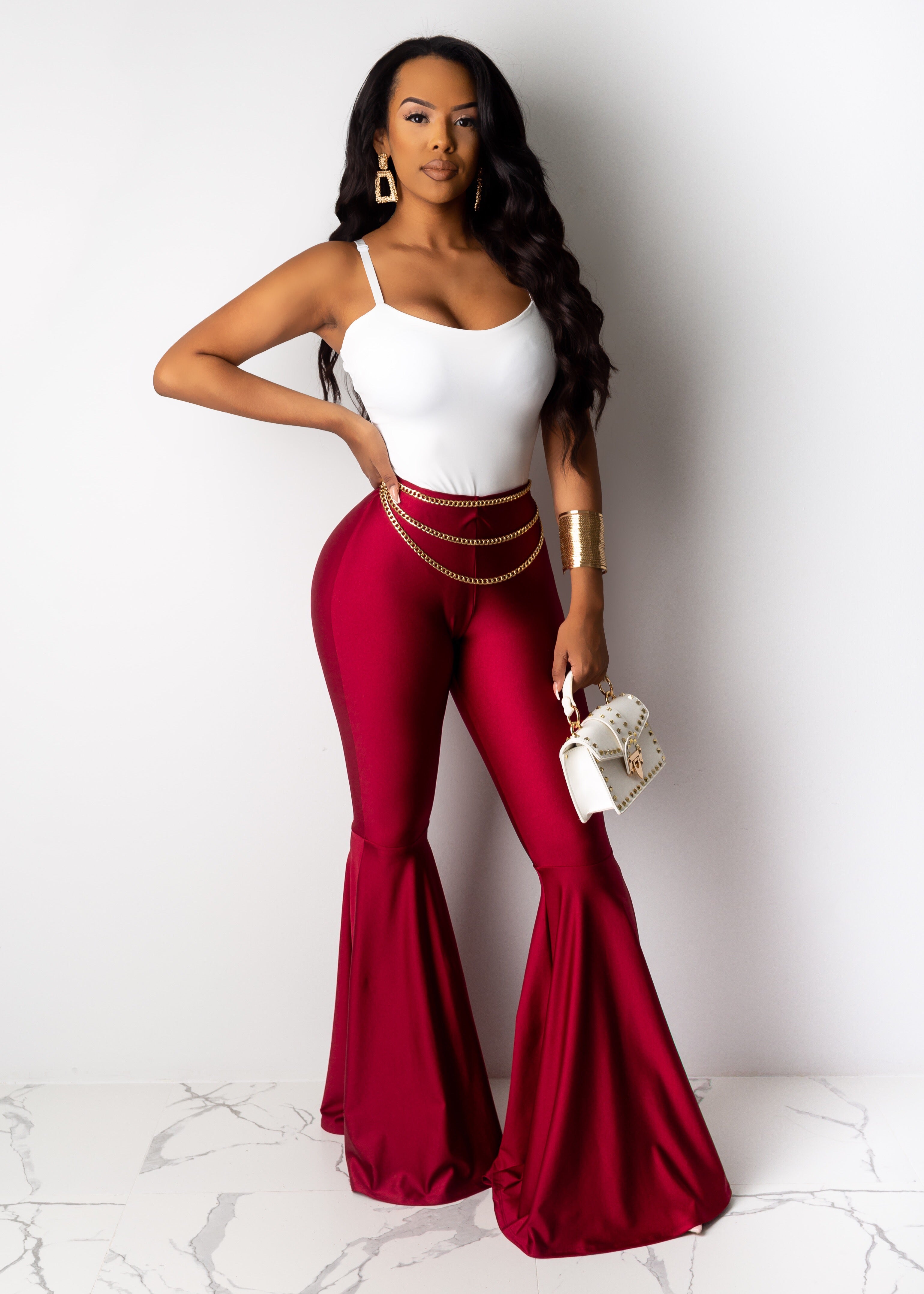 Roxana Solid Flare Pants