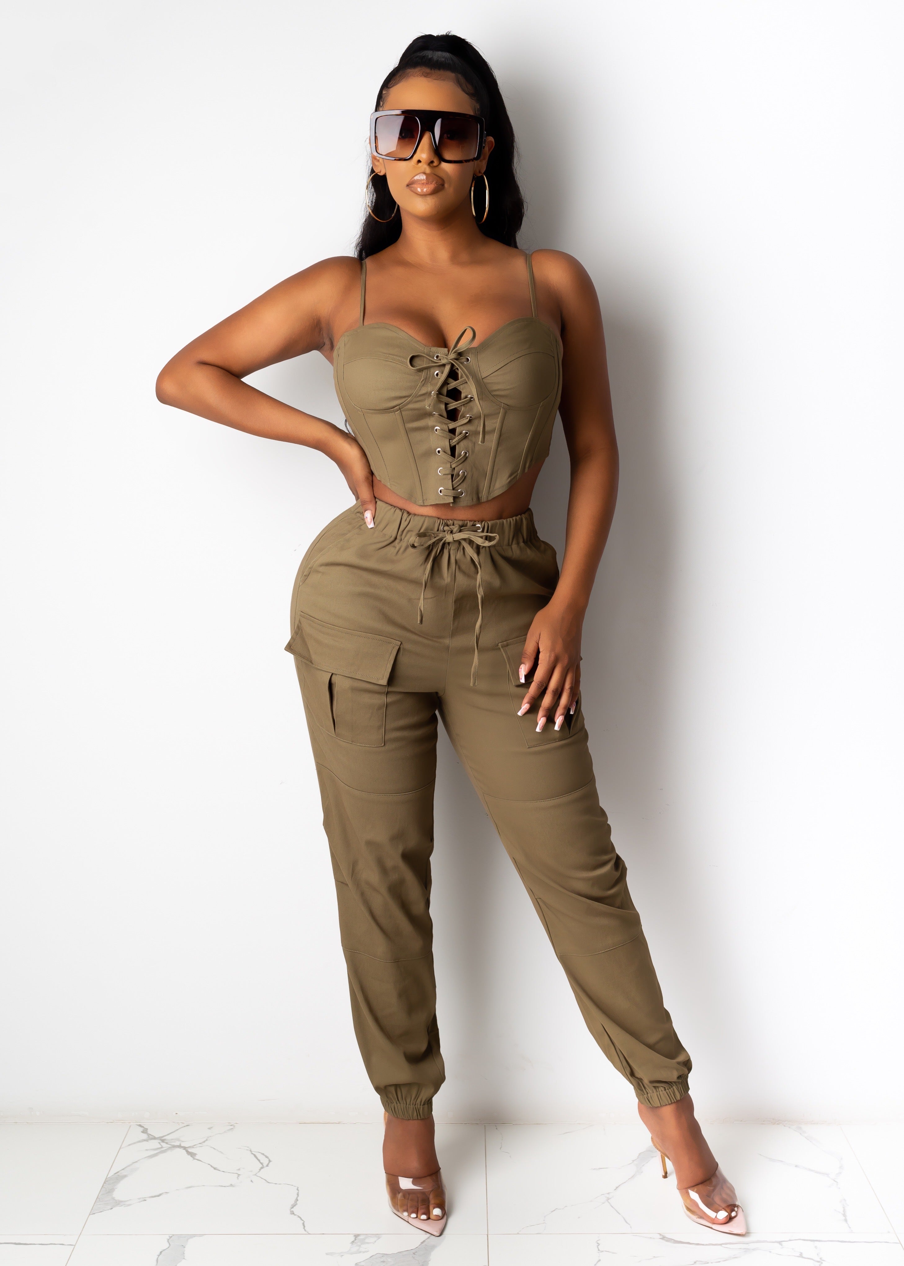Spotting The Difference Pant Set
