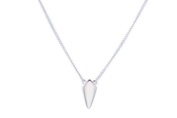 Silver Black Druzy Kite Necklace