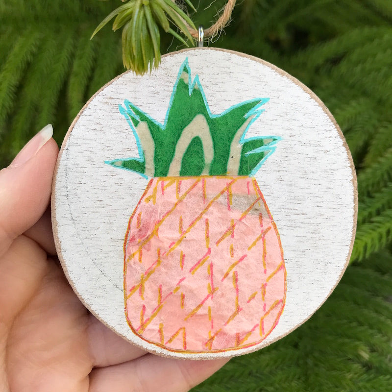 peach christmas ornament