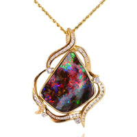 boulder opal pendant