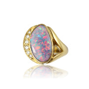 boulder opal ring