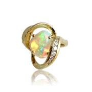 crystal opal ring