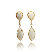 white opal earrings