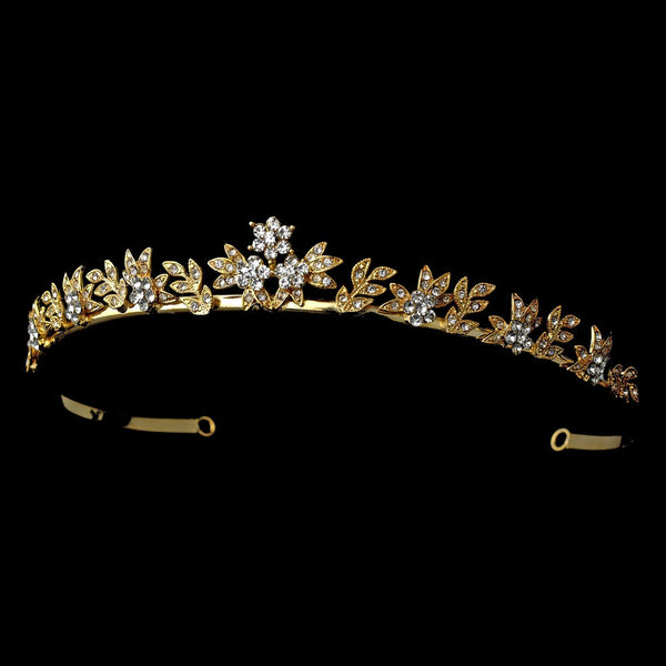 * Gold Clear Tiara Headpiece 2032
