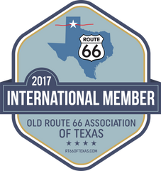 International Member badge Old Route 66 Association of Texas