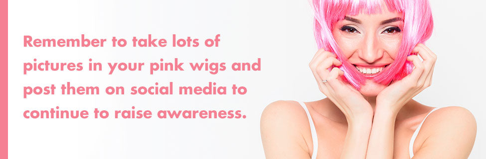 pink wigs breast cancer awareness