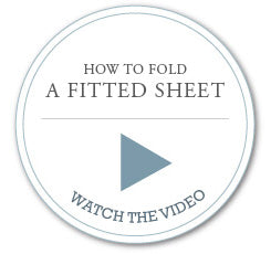 Au Lit Fine Linens- How to Fold a Fitted Sheet