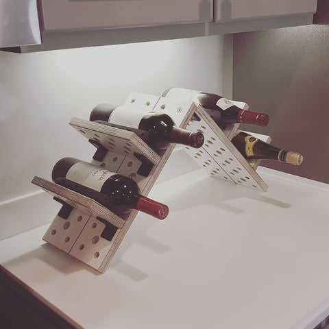 Mini Bench configured as wine rack