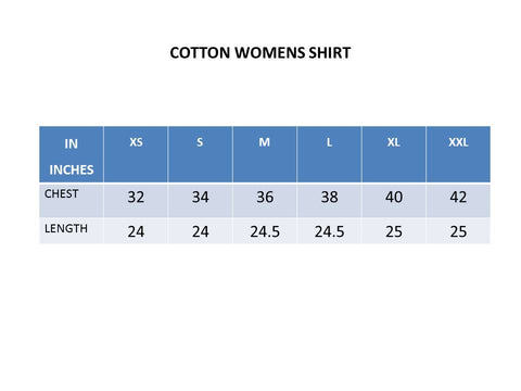 SIZE CHART TEEMOODS SOLID CASUAL WOMENS SHIRT